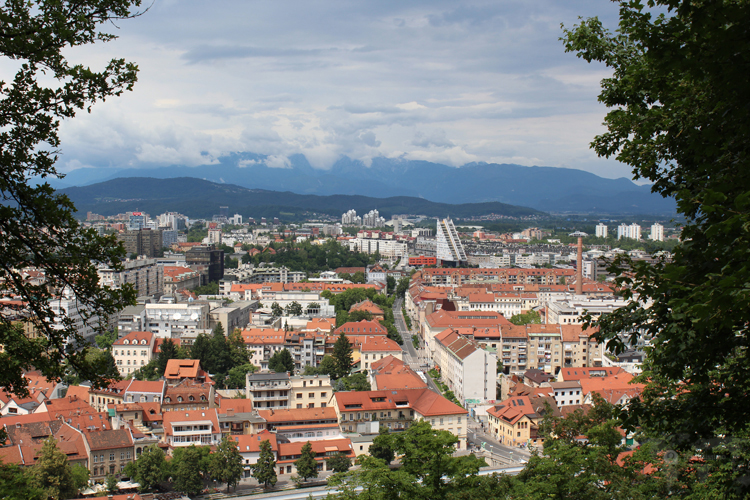 Centre vile de Ljubljana depuis le château 